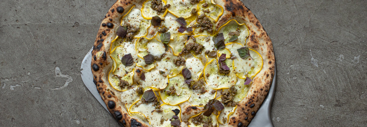 Summer Squash Pizza recipe poster image