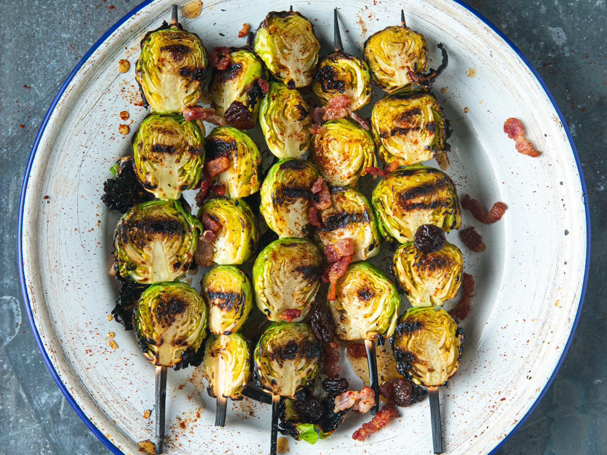 Brussel Sprout Skewers recipe poster image