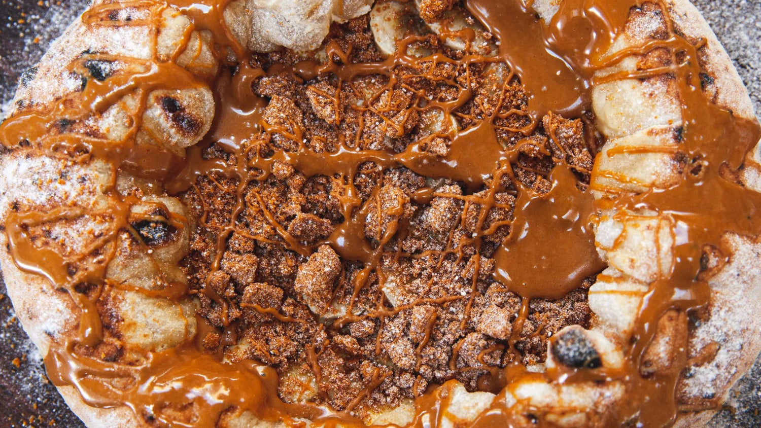 Pizza covered in chocolate