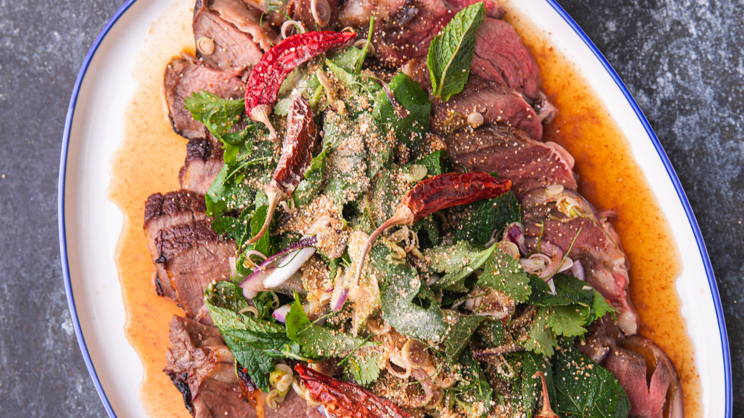 Ribeye & waterfall salad