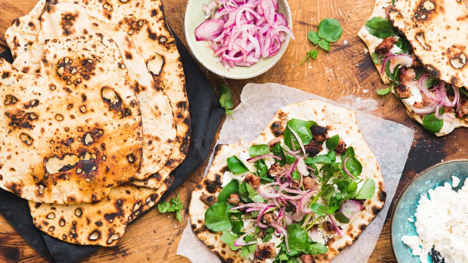 Piadinas with toppings