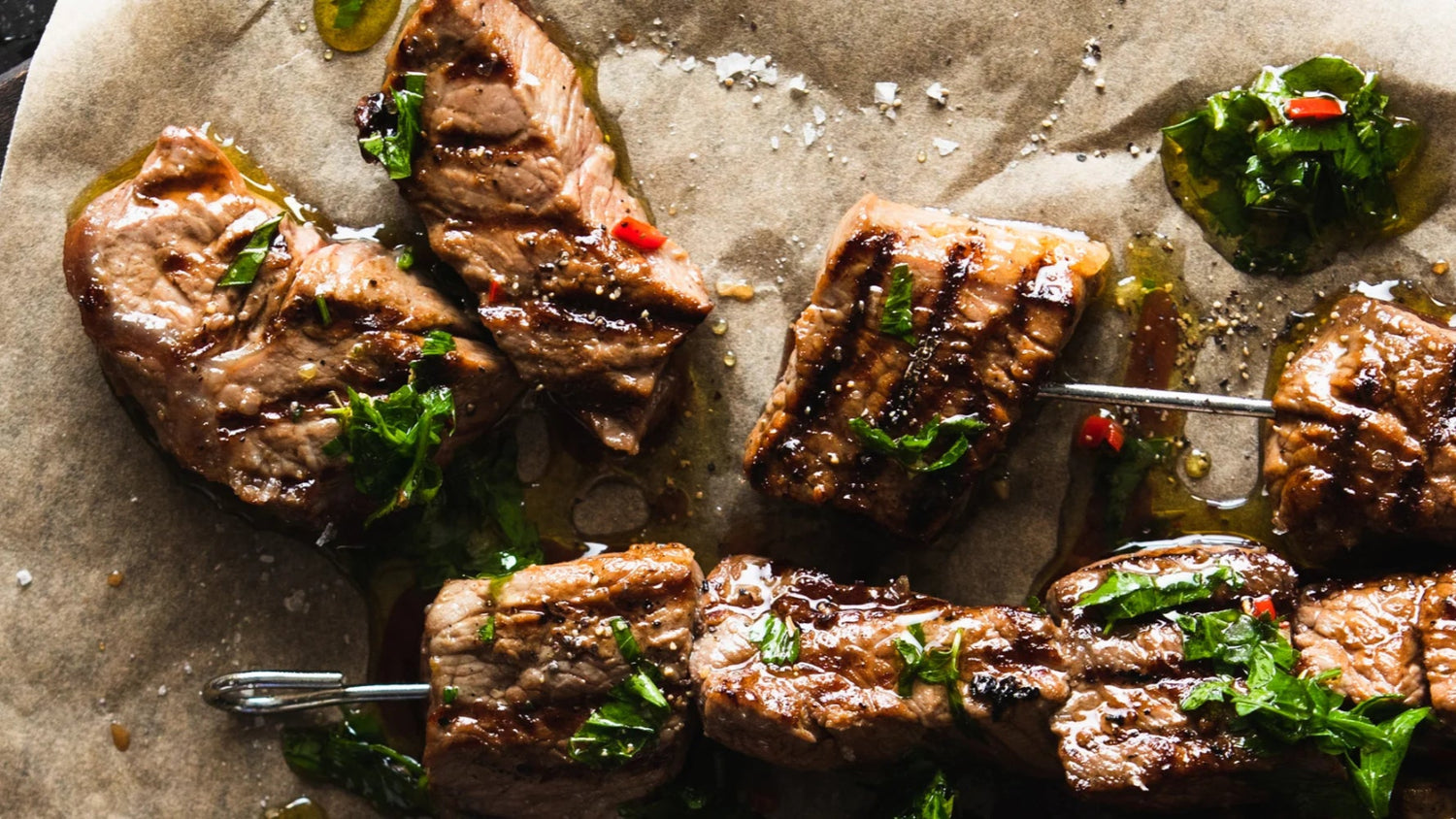 Rump Beef Skewers with Chimichurri