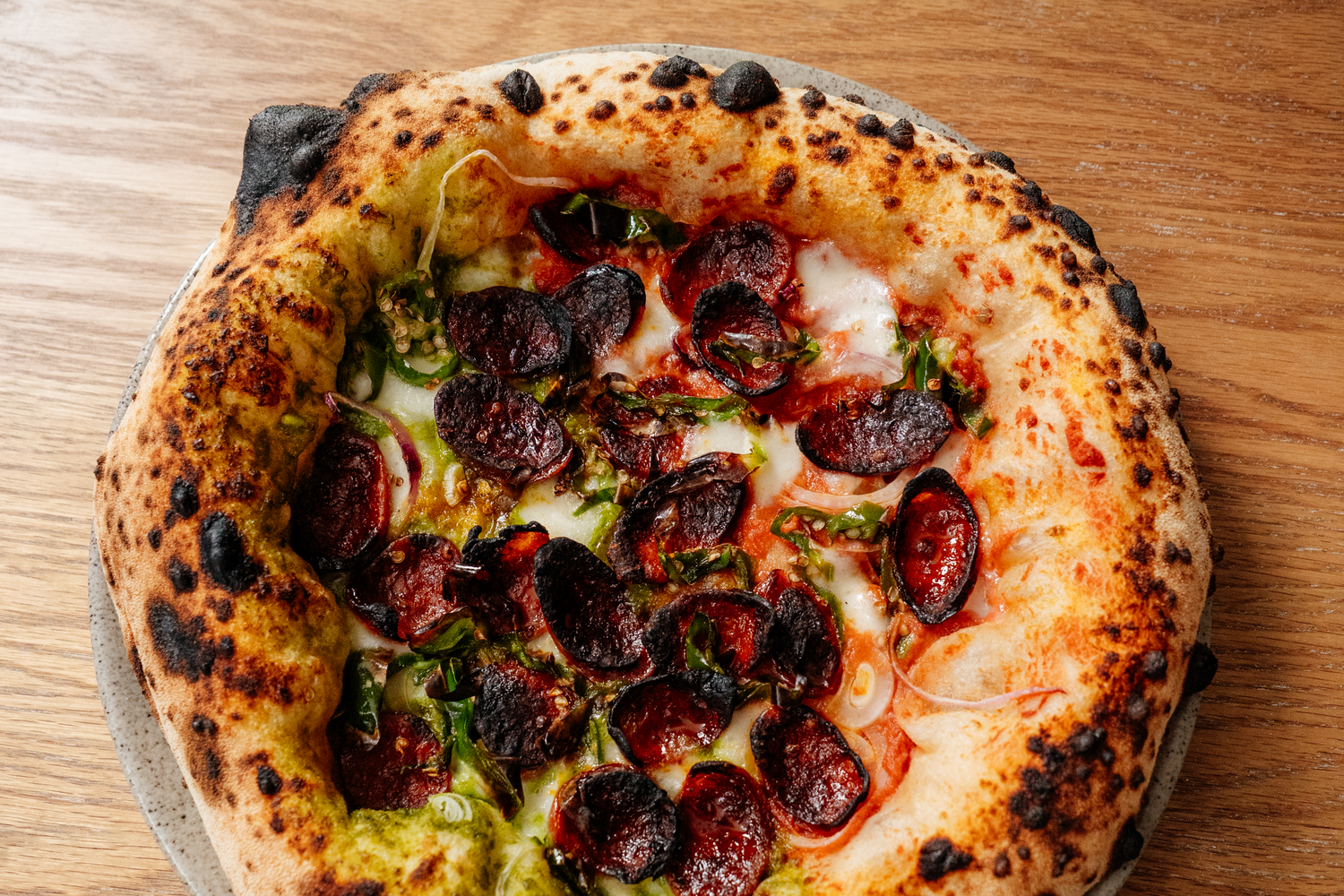 Cider Glazed Chorizo Pizza