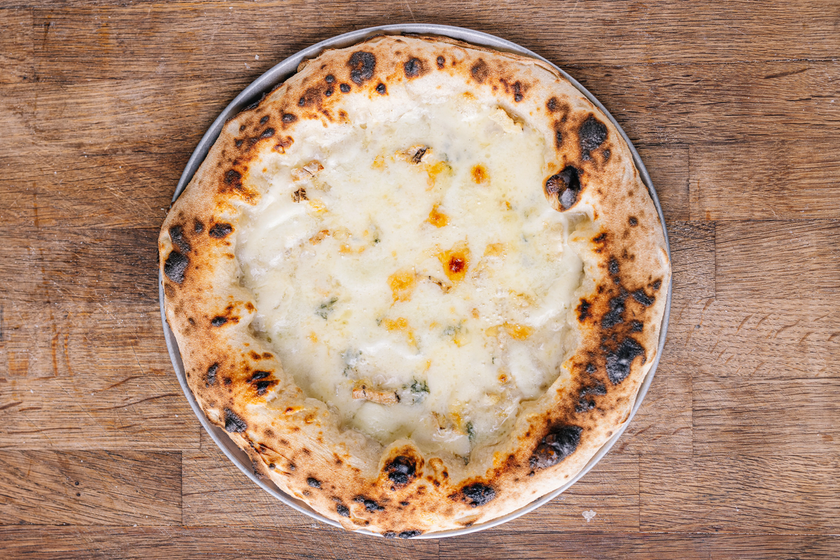 Quattro Formaggi Pizza (Four Cheese) - Inside The Rustic Kitchen