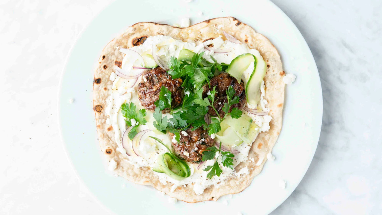 Lamb Kofte with Yoghurt & Mint Dressing