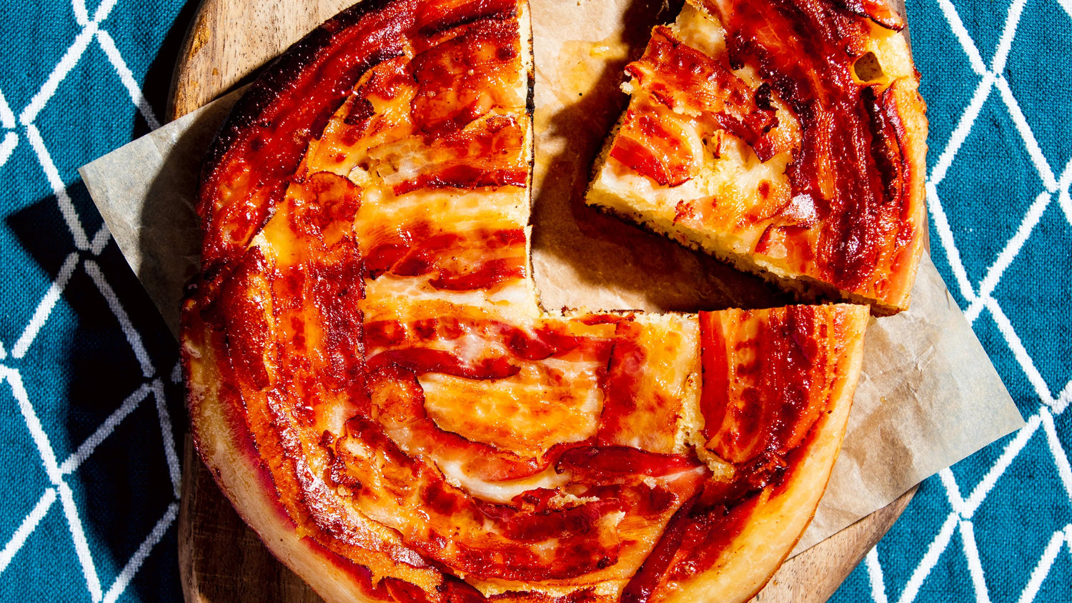 Maple Glazed Pancetta Pancake Pizza recipe poster image