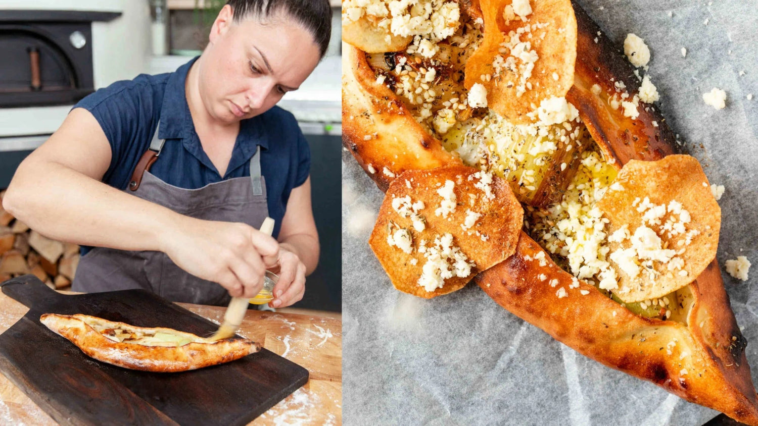 Cheese Pide with Charred Leeks and Crispy Potato
