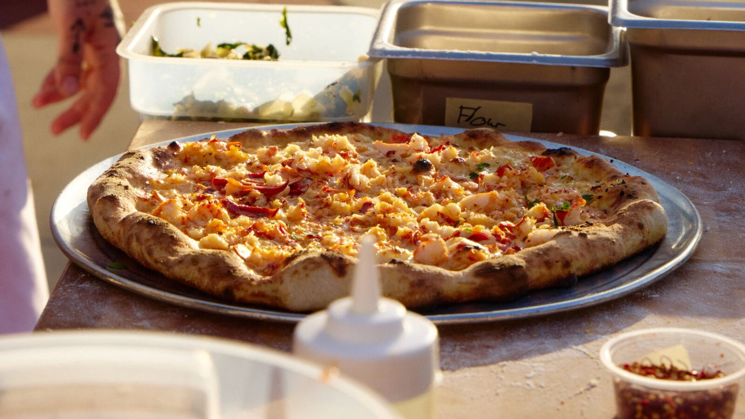 New Haven Style Lobster Pizza