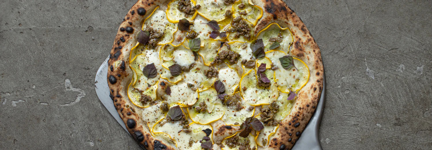 Summer Squash Pizza recipe poster image